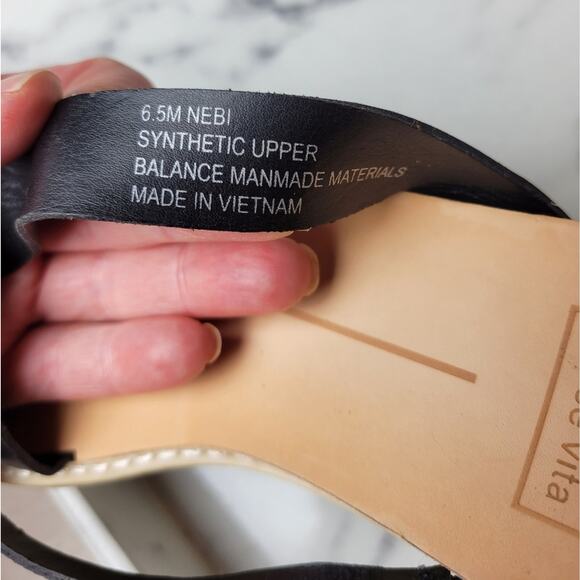 DOLCE VITA Nebi Black Strappy Slide Sandal Summer Size 6.5 - Picture 9 of 10